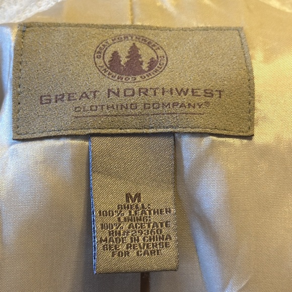 Leather/Suede Great Northwest Clothing Company Leather Belted Blazer size medium - Picture 3 of 16